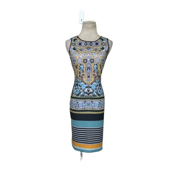 Clover Canyon colorful sleeveless fitted mini dress size small - Picture 16 of 16